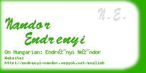 nandor endrenyi business card